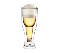 Tnfeeon Bicchieri da Birra Isolati a Doppia Parete, Vetro Trasparente, capacità di 450 Ml per gli Amanti della Birra e gli Appassionati di Artigianale (#1)