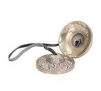 Tnfeeon Campana Tibetana per Meditazione Tingsha, Doppio Carillon in Rame Puro per la Terapia del Suono, Ideale per Pratiche di Guarigione e Consapevolezza