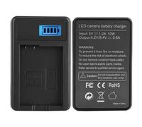 Tnfeeon Caricatore Compatibile Esteso - Caricatore della Batteria in -he14 con Schermo LCD per D5100 / D3100 / D3200 / D3300 / CoolPix Black per Ventole