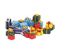 Tnfeeon Casa di Bambole Presentare la Boxe di Natale Harz Mini Boxe di Natale Ornamenti di Istruzione per 1:12, per Succulenti da Giardino, Vasi di Fiori