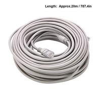 Tnfeeon Cavo CCTV Ethernet RJ45 + DC per NVR NVR 10MBIT / S / 100 Mbit/S Obiettivo di Monitoraggio 787,4 PIEM 139G / 4,9 Oz (20m)
