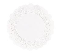 Tnfeeon Centrini di Carta da 9,5 Pollici, Confezione da 180 Centrini di Pizzo Bianco, Assorbenti per Alimenti, per Torte, Cibi Fritti e Lavori Artigianali, Decorazioni Rotonde Usa e Getta per Feste