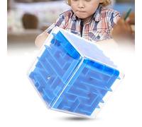 Tnfeeon Classico Labirinto Cubico, Gioco di Puzzle in Plastica, Migliora la Coordinazione Occhio-mano, Giocattolo Educativo Coinvolgente per Bambini e Adulti (BLUE)