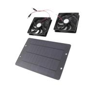 Tnfeeon Controllo del Kit a Doppio Ventilatore a Guida Solare da 20 W Kit di Ventola per Pannelli Solari per Aria per la Divisione della Fattoria
