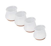 Tnfeeon Coprigambe per Sedie, Protezioni per Pavimenti in Silicone con Fondo in Feltro per la Prevenzione dei Graffi e la Riduzione del Rumore, Misura Universale per Sedie da Sala da Pranzo e da