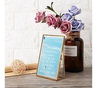 Tnfeeon Cornici per Foto Sospese, Cornici da Parete e da Tavolo Cornice per Foto Semplice e Sottile in Ottone, Vetro e Metallo per Collage da Tavolo e da Parete, Opere d'arte, Ricordi, Ricordi