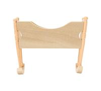 Tnfeeon Culla in Legno in Miniatura in Scala 1:12, Betulla Liscia | Adatto alle stanze delle case delle bambole, bordi morbidi proteggono le figure, struttura in legno di betulla per