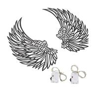 Tnfeeon D'angelo da Parete in Metallo, Decorazione da Parete per Interni Ed Esterni, D'angelo in Metallo, con Luci a LED, per Casa, Camera da Letto, Soggiorno, Giardino, Ufficio