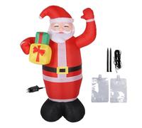 Tnfeeon Decorazioni Natalizie per Esterni da 5,9 Piedi Babbo Natale Gonfiabile con Luci a LED IP44 Blow Up Yard Decor Holiday Party Giardino Interno Prato Decorazione della Casa (Spina UE 220-240 V)