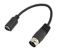 Tnfeeon DIN da 5 Pin da Maschio a Mini DIN a 6 Pin Convertitore per Topo da Tastiera Femmina, Cavo Adattatore Resistente a Graffi per, Portatile e Flessibile