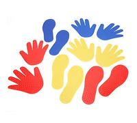 Tnfeeon Disco per Segni, Cuscinetto per Pennarelli Robusto, Pennarello Facile da Trasportare per il Divertimento della Coordinazione tra Genitori e Figli, Materiale in PVC con 3 Paia di Mani e Piedi