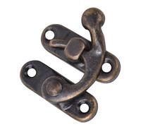 Tnfeeon HASP a Lungo Mantenei -Gancio del Fermo di Blocco Horn per Scatole di Gioielli 30pcs 3,2 X 2,8 Cm, per Progetti e Appassionati di Artigianato (Gancio sinistro in bronzo verde)