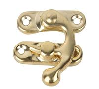Tnfeeon HASP a Lungo Mantenei -Gancio del Fermo di Blocco Horn per Scatole di Gioielli 30pcs 3,2 X 2,8 Cm, per Progetti e Appassionati di Artigianato (gancio destro giallo)