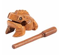 Tnfeeon Holzfrosch Guiro Raspel, Strumento Musicale a Percussione con Rana in Legno, per l'arredamento della Casa e dell'ufficio, Artigianato in Legno di qualità Alto 6,1 Pollici (N. 2 8,8 cm)