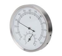 Tnfeeon Indicatore di Temperatura 2 in 1 in Acciaio Inossidabile, Igrometro per Sauna e Bagno Turco con Display di Facile Lettura e Intervallo di Temperatura da 50 ° F a 248 ° F