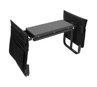 Tnfeeon Inginocchiatoio e Sedile con 2 Tasche per Attrezzi, Sgabello Pieghevole Regolabile in Larghezza da 10,6 Pollici Panca in Ginocchio Supporto per Seduta 400 Libbre Giardinieri Anziani (BLACK)