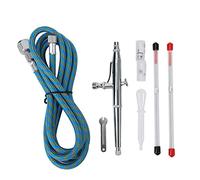 Tnfeeon Kit Aerografo a Doppia Azione, Materiale in Rame, Controllo Preciso per Pittura su Modelli e Artigianato, Distanza di Spruzzo 50-100 Mm per Artisti e Hobbisti