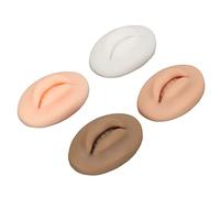 Tnfeeon Kit Modello Labbra in Silicone 3D, Materiale Elastico Morbido, 4 Pezzi per la Pratica del Tatuaggio Sulle Labbra e abilità di Ricamo