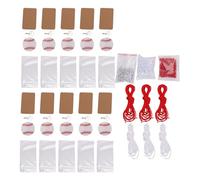 Tnfeeon Kit per Realizzare Portachiavi da Baseball, Set Artigianale con Perline Acriliche per 10 Portachiavi Personalizzati con 200 Perline con Lettere e 200 Colorate, Facile Progetto Fai-da-te per