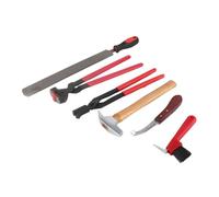 Tnfeeon Kit Taglia Zoccoli da Maniscalco, Costruzione in Lega Resistente, Cura Completa degli Zoccoli per Agricoltori e Custodi di Equini, Strumenti da Taglio per, Capre, Pecore e Asini, 6 Pezzi