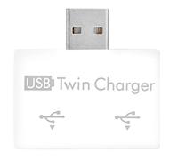 Tnfeeon L'adattatore del Connettore USB2.0 per Esaminare 2 unità USB Contemporaneamente per Gli Studenti (White)