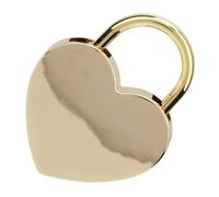 Tnfeeon Lucchetto a Forma di Cuore con Chiavi Mini Lucchetto in Metallo per Portagioie, Diario e Borsetta (finto oro)