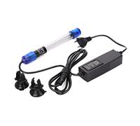 Tnfeeon Luce per Acquario Pulita, Lampada Sterilizzatore UV Sommergibile Impermeabile Alghe Verdi Lampada Pulita per Acqua Chiara con Ventosa Fissa per Acquario Stagno Piscina(UV-13-13W)