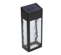 Tnfeeon Luce Solare da Esterno con Telaio in Alluminio con Paralume in Vetro, Accensione Automatica Impermeabile IP44 per la Decorazione della Parete del Patio della Recinzione del