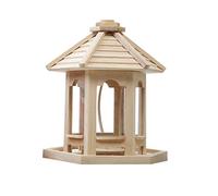 Tnfeeon Mangiatoia per Uccelli, Gazebo in Legno Casetta per Uccelli da Appendere per Interni Ed Esterni, 7,9x6,7x6,7 Pollici, Perfetta per gli e gli Amanti della Natura (Colore assortito)