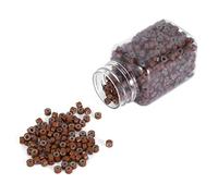 Tnfeeon Micro Anelli Rivestiti in Silicone 1000 Pezzi, Strumenti per Extension in Alluminio, Perline Morbide Non Rilevabili per Uso Professionale e Domestico (Marrone chiaro)