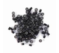 Tnfeeon Micro Anelli Rivestiti in Silicone 1000 Pezzi, Strumenti per Extension in Alluminio, Perline Morbide Non Rilevabili per Uso Professionale e Domestico (Marrone scuro)