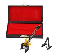 Tnfeeon Modello di Basso in Miniatura da 3,9 Pollici, Accessori per Casa delle Bambole in Legno, Design Raffinato per gli Amanti della Musica, per la Decorazione e l'istruzione (Basso elettrico a