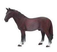 Tnfeeon Modello di Cavallo di Plastica Solido Giocattolo Grande Simulazione Cavallo Fattoria Selvatica Giocattoli modello (Marrone scuro)