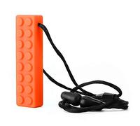 Tnfeeon Morbido Massaggiagengive per Neonati, Silicone Alimentare Al 100%, Collana da Masticare Lenitiva, Cordoncini Regolabili, Ideale per i più Piccoli e con Bisogni Sensoriali (ORANGE)