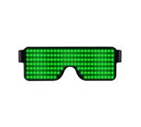 Tnfeeon Occhiali Luminosi a LED, Occhiali Luminosi in Plastica ABS Ricaricabili Tramite USB con 164 Perline LED 8 Modelli di Illuminazione 12 Ore da Utilizzare per Bar Club KTV Party Costume Adulti