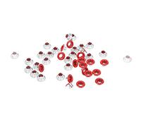 Tnfeeon Occhiello per Occhielli da 500 Pezzi, Materiale in Ferro, Buona tenacità, Adatto per Scarpe, Abbigliamento, Progetti Artigianali Fai-da-te (YK4/5C27 (grande rosso))