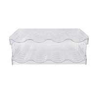 Tnfeeon Organizzatore per Bottiglie d'acqua, Portabottiglie in Plastica a 2 Livelli con Display Trasparente, Portabicchieri Salvaspazio per Piano di Lavoro del Frigorifero dell'armadietto da (4