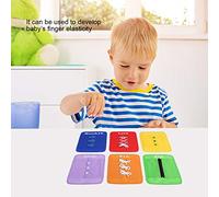 Tnfeeon Paper di Apprendimento -Board -Kit Pulsante PULLA per Gioco per Bambini, Conoscenza di Base dei Bambini per, Giocattolo Intelligente da 6 Pezzi Colorato