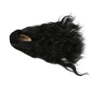 Tnfeeon Parrucca per Bambola BJD 1/6, Parrucca per Bambola Snodata Resistente Al Calore Morbida Al Tatto con Frangia per Circonferenza della Testa da 6,1 a,7 pollici per gli Appassionati (BLACK)