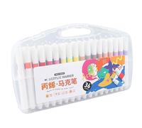 Tnfeeon Pennarelli Acrilici, Penne Artistiche Multiuso con Inchiostro Ad Asciugatura Rapida, 36 Colori Vivaci per Lavori su Legno, Tessuto, Vetro, Plastica, Perfetti per Artisti e Artigiani