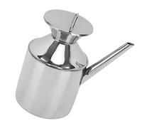 Tnfeeon Pentola in Acciaio Inossidabile per Versare Il Contenitore Cuscinetto per Olio per Cucinare Vino, Materiale Durevole 450 Ml per Gli Amanti del Campeggio (Senza Manico)