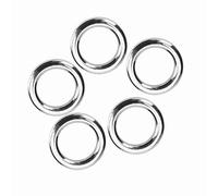 Tnfeeon Pesca con da Pesca, Anelli Divisi in Acciaio Inossidabile, Connettore Tippet Ad Alta Resistenza per Mosca, Set da 50 Pezzi (S)