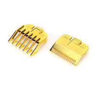 Tnfeeon Pettine per Pettine Taglio Limite Professionale 2pcs Materiale Polimero per Bagnati con Design Ad Angolo Rotondo Color Goldsilver (Calibro oro 1,5 mm + 4,5 mm)