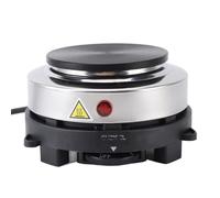 Tnfeeon Piastra Elettrica Piccola Mini Piastra Elettrica 500W Bruciatore Elettrico Teiera Regolabile in Acciaio Inox A 6 velocità per Moka (Spina Europea 220 V)