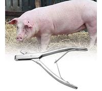 Tnfeeon Pinza per Orecchie di Maiale in Acciaio Inossidabile, Strumento Durevole per Intagliare le Orecchie del Bestiame a Forma di U per l'identificazione degli Animali da Fattoria (Pinze