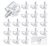 Tnfeeon Pioli di Supporto per Ripiani Trasparenti Perni per Ripiani in PVC Trasparente con Inserto in Acciaio Inossidabile 100 Pezzi per Fori da 3 Mm Soluzioni di Archiviazione Domestica Design