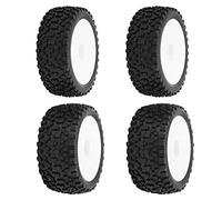 Tnfeeon Pneumatici per Camion RC Ruota in Gomma Morbida e Plastica 4 Pezzi Pneumatici da Rally Esagonali da 12 Mm Set Battistrada per Terreno Fangoso da 85 Mm Cuscino Resistente per 1/10 RC Off Road