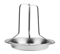 Tnfeeon Portapollo per Lattine di Birra, Portapollo per Barbecue in Acciaio Inossidabile con Leccarda per Grigliate e Forni, per Arrostire e Tacchino all'aperto