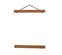 Tnfeeon Poster Magnetico Immagine Moderno Naturale Legno Teak Cornice Appendiabiti DIY Poster Scroll Stampe Attaccatura Muro Appendiabiti d'Arte per Foto Immagine Tela Manifesto Arte Articolo 40cm