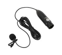 Tnfeeon Premium Omni Direzionale Lavalier Microfono 48V Phantom Power Reduction Mic per la Registrazione di Interviste, Lega di Alluminio Stabile, Plug and Play, Registrazione e Interviste